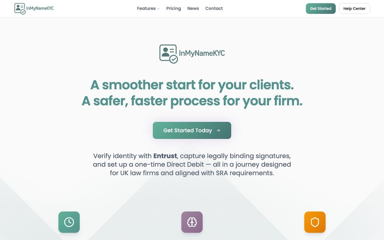InMyNameKYC homepage